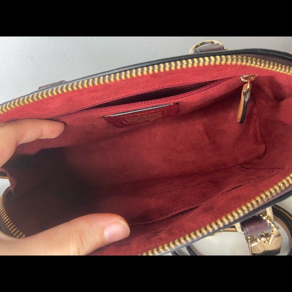 Coach purple with sparkle handbag includes attachment for cross body style - Picture 9 of 17